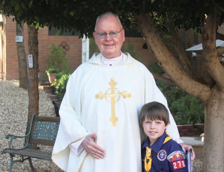 Rev. Albert Francis Hoorman with Aidan Benek